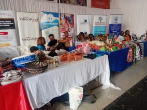 Trade exhibition participants displaying their products at Motiv Bugolobi 12-12-25